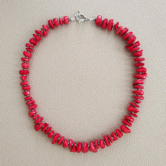0--RED CORAL NECKLACE--18"