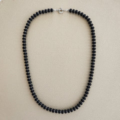 00--BLACK ONYX NECKLACE--24"