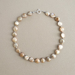 0--GOLD PEARL NECKLACE--16"