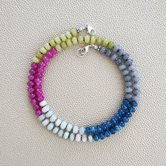 0--MIDNIGHT DANCE MULTI GEMSTONE NECKLACE--20"