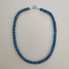 0--DARK BLUE JADE NECKLACE--20"