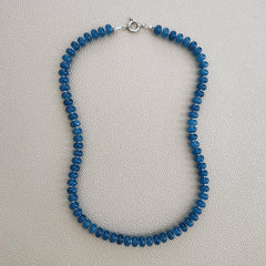 0--DARK BLUE JADE NECKLACE--20"