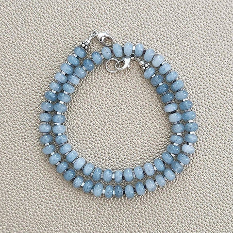 0--SKY BLUE JADE NECKLACE--16"
