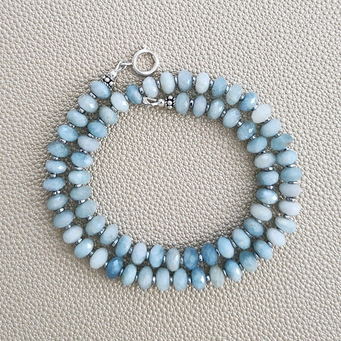 0--AQUAMARINE NECKLACE-16"