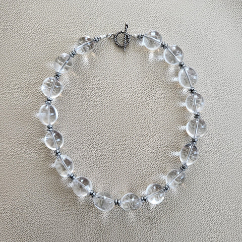 CLEAR QUARTZ NUGGET NECKLACE