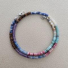 0--DESERT NIGHTS MINI-MINI GEMSTONE NECKLACE--16"