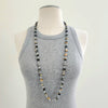 GOLD & BLACK TIGERS EYE NECKLACE-36"