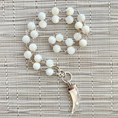 MOTHER OF PEARL (8MM) NECKLACE WITH MOP PENDANT-16"