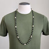 BLACK ONYX WITH SKULL BEADS NECKLACE-40"